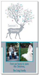 Christmas Season's Greetings Reindeer at Sunset Cards with multiple photo 4